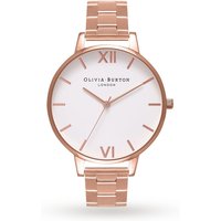Olivia Burton White Dial Bracelet Rose Gold Watch