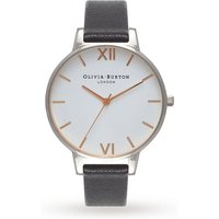 Olivia Burton White Dial Black, Silver And Rose Gold Watch