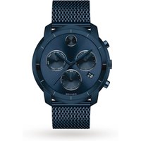 Movado Bold Ink Blue Dial Chronograph Mens Watch