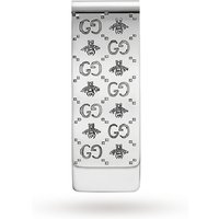 Gucci Running G & Bee Money Clip In Silver
