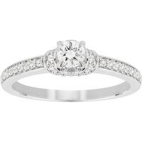 Jenny Packham Brilliant Cut 0.45 Carat Total Weight Diamond Art Deco Style Ring In 18 Carat White Gold