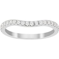 Jenny Packham Brilliant Cut 0.23 Carat Total Weight Contour Wedding Ring In 18 Carat White Gold