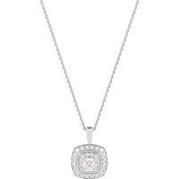Jenny Packham 18ct White Gold 0.35 Carat Total Weight Cushion Cut Double Halo Diamond Necklace