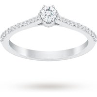 Jenny Packham Platinum 0.33 Carat Diamond 6 Claw Single Stone Ring
