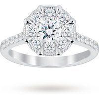 Jenny Packham Platinum 1.00 Carat Diamond 8 Claw Multi Stone Ring