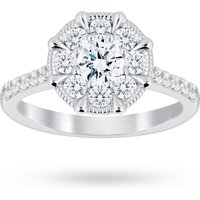 Jenny Packham Platinum 0.50 Carat Diamond 8 Claw Multi Stone Ring