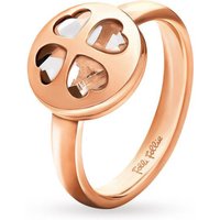 Folli Follie Heart4Heart Win Rose Gold Ring Clear 52