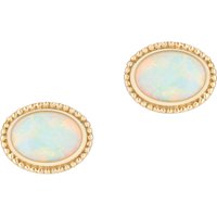 Birks Yellow Gold And Opal Stud Earrings