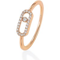 Messika Move Classique Diamond Pave Ring In 18ct Rose Gold