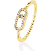 Messika Move Classique Diamond Pave Ring In 18ct Yellow Gold