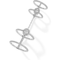 Messika Glam'Azone 0.95ct Double Pave Ring In 18ct White Gold