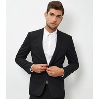Black Skinny Suit Jacket New Look