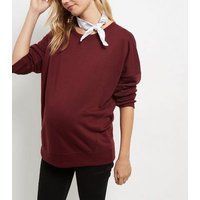 Maternity Burgundy Sweatshirt New Look
