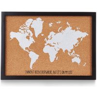 Brown World Map Cork Board New Look