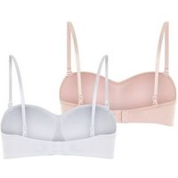2 Pack Teens White And Pink Bandeaus New Look