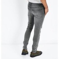 Grey Ripped Knee Skinny Jeans New Look