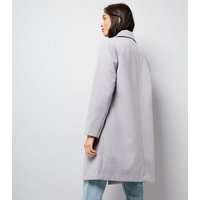 Lilac Longline Collared Coat New Look