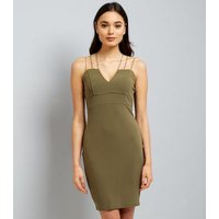 AX Paris Olive Green Strappy Dress New Look