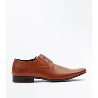 Tan Perforated Formal Shoes New Look
