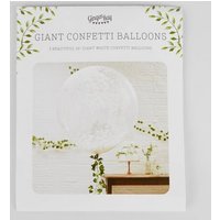 White Confetti Wedding Balloons New Look