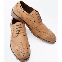 Tan Cleated Sole Brogues New Look