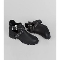 Teens Black Cut Out Boots New Look