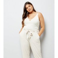 Curves Cream Brushed Jersey Cami New Look