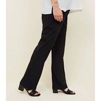 Maternity Black Over Bump Wide Leg Trousers New Look