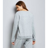 Grey Sunday Applique Lounge Sweatshirt New Look