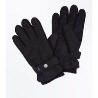 Black Strap Detail Gloves New Look