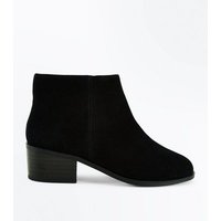 Teens Black Suede Ankle Boots New Look