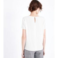 JDY White Placket Front Top New Look