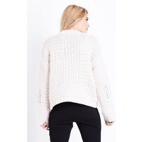 Cream Ladder Cable Knit Jumper New Look