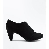 Teens Black Suedette Lace Up Shoe Boots New Look