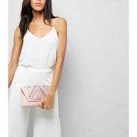 Pink Sequin Detail Clutch Bag New Look