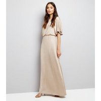 Mela Gold Kimono Sleeve Maxi Dress New Look