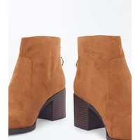 Teens Tan Suedette Ring Ankle Boots New Look