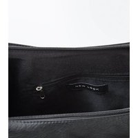 Black Pocket Front Hobo Bag New Look
