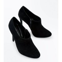 Black Suedette Seam Side Shoe Boots New Look
