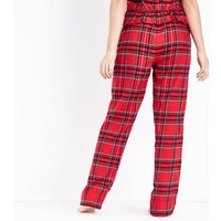 Red Tartan Flannel Pyjama Bottoms New Look