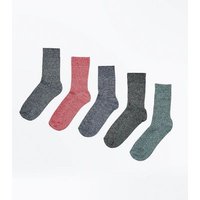 5 Pack Multi Coloured Socks New Look