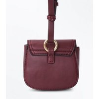 Burgundy Clip On Micro Bag New Look