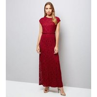 Mela Red Lace Maxi Dress New Look
