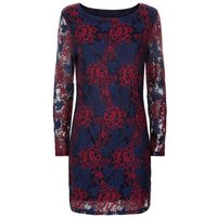 Mela Navy Floral Lace Bodycon Dress New Look