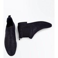 Black Pointed Toe Chelsea Boots New Look