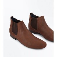 Tan Pointed Toe Chelsea Boots New Look