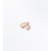 Cameo Rose Pink Flying Butterfly Ring New Look