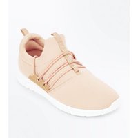 Stone Lace Up Runner Trainers New Look