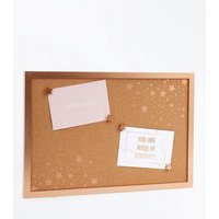 Shell Pink Printed Cork Board New Look