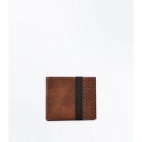 Tan Elasticated Perforated Wallet New Look